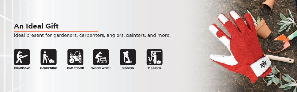 WORKMAXX Ladies Leather Gardening Gloves Thorn Proof Rigger Garden work gloves, Safety Working Gloves, Premium Quality